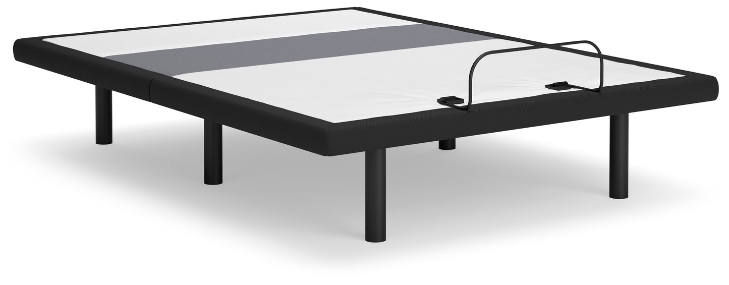 Auburndale Furniture Outlet - Ashley Furniture - Best Base with Lumbar and Audio Queen Adjustable Base - Queen Adjustable Base / Charcoal Gray - M5X532