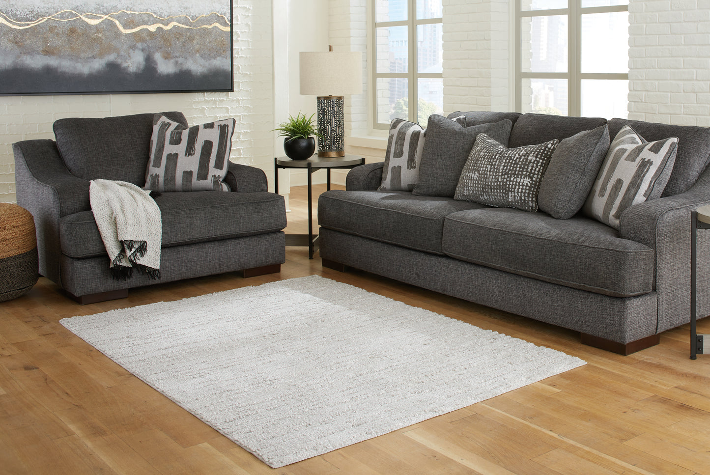 Auburndale Furniture Outlet - Ashley Furniture - Ivygail Rug - 7'5" x 9'6" Rug / Gray - R404511