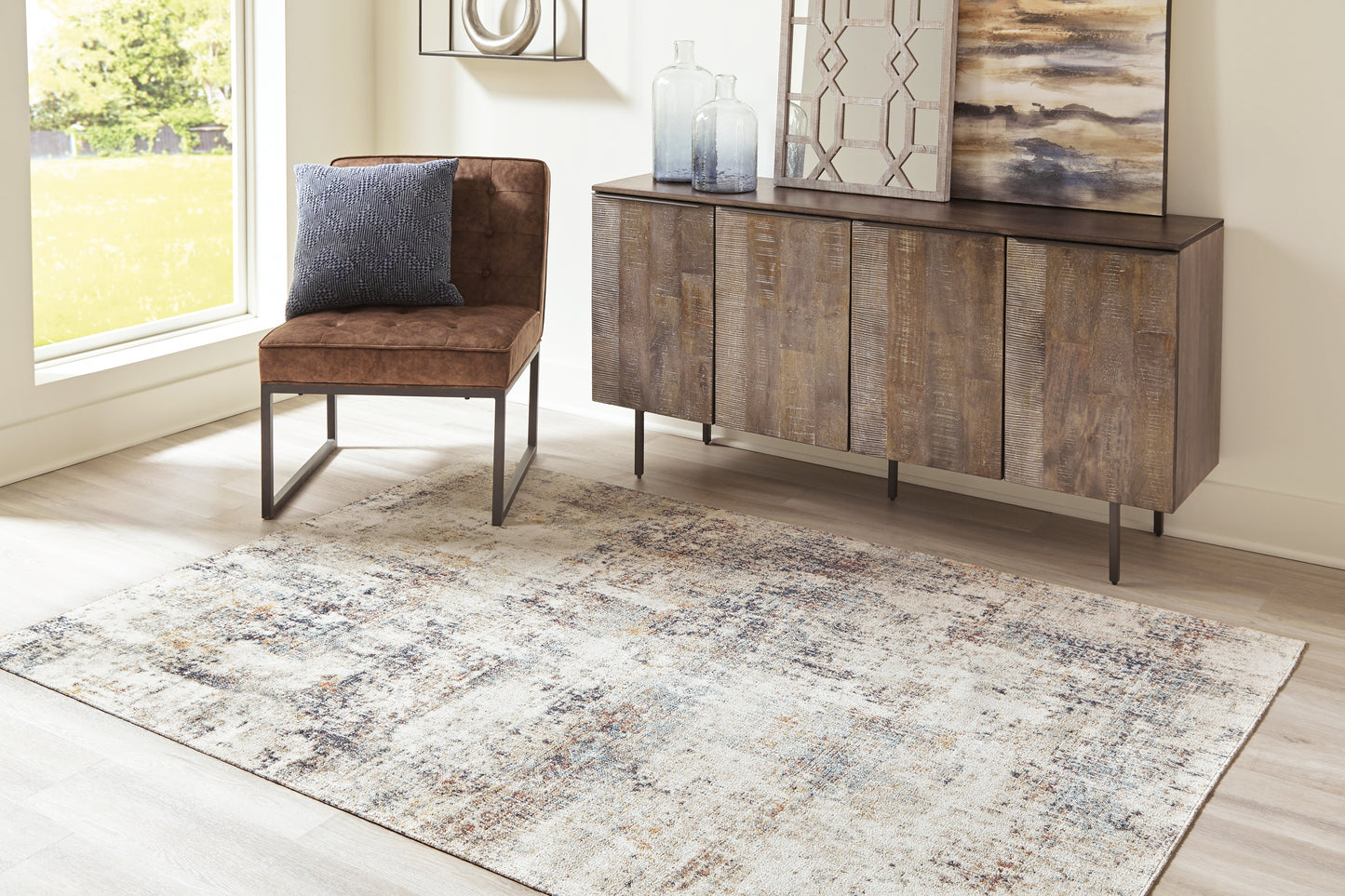 Auburndale Furniture Outlet - Ashley Furniture - Jerelyn Rug - 5'3" x 7' Rug / Multi - R405042