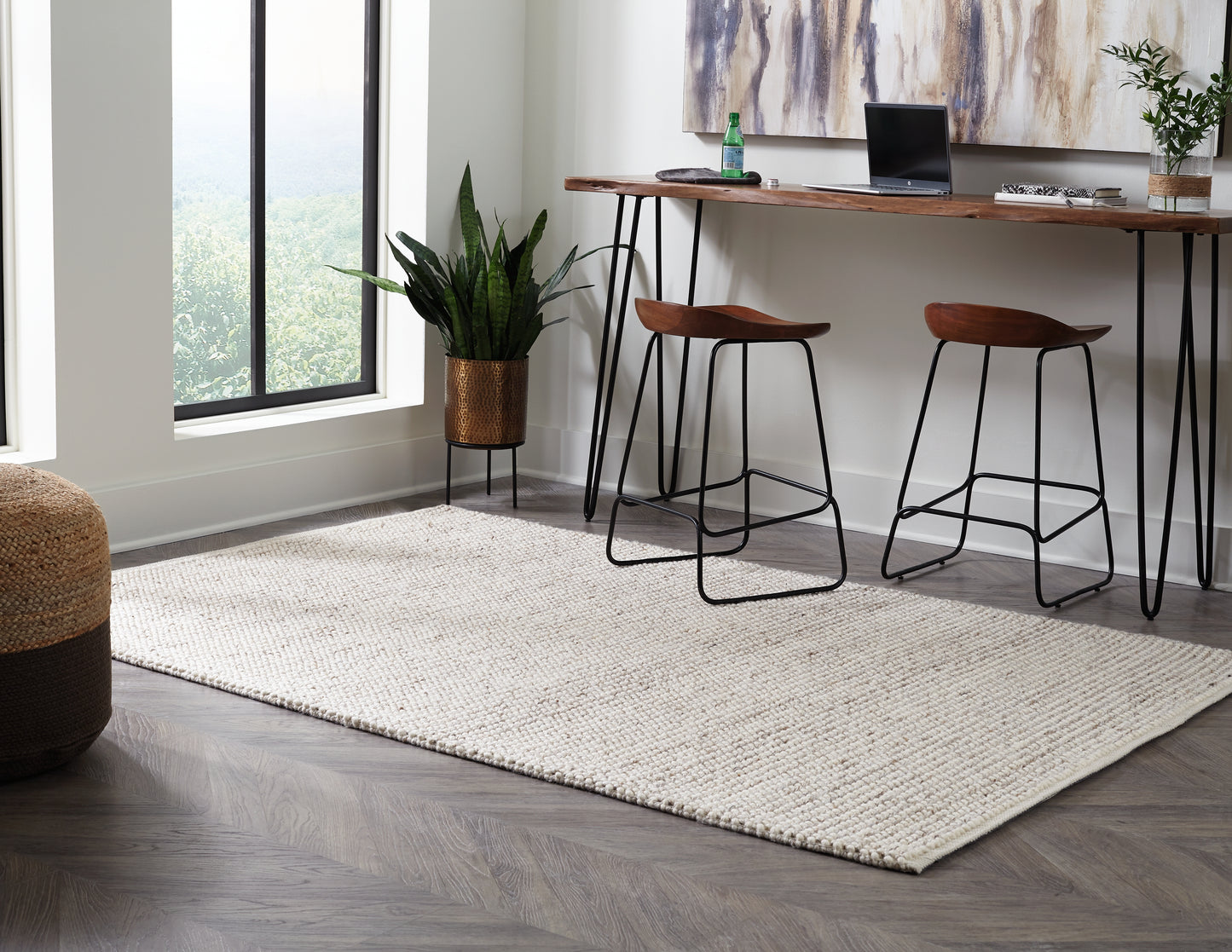 Auburndale Furniture Outlet - Ashley Furniture - Jossick Rug - 5' x 7' Rug / Cream/Taupe - R405102