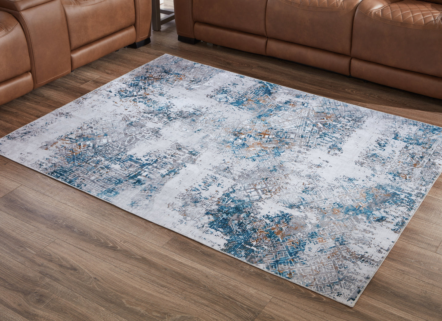 Auburndale Furniture Outlet - Ashley Furniture - Garyard Rug - 5' x 7' Washable Rug / Multi - R405772