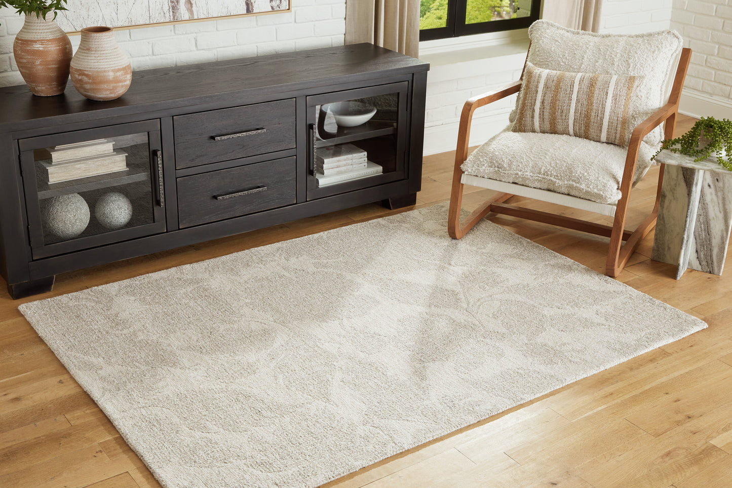 Auburndale Furniture Outlet - Ashley Furniture - Chadess Rug - 5' x 7' Rug / Linen/Taupe - R406362
