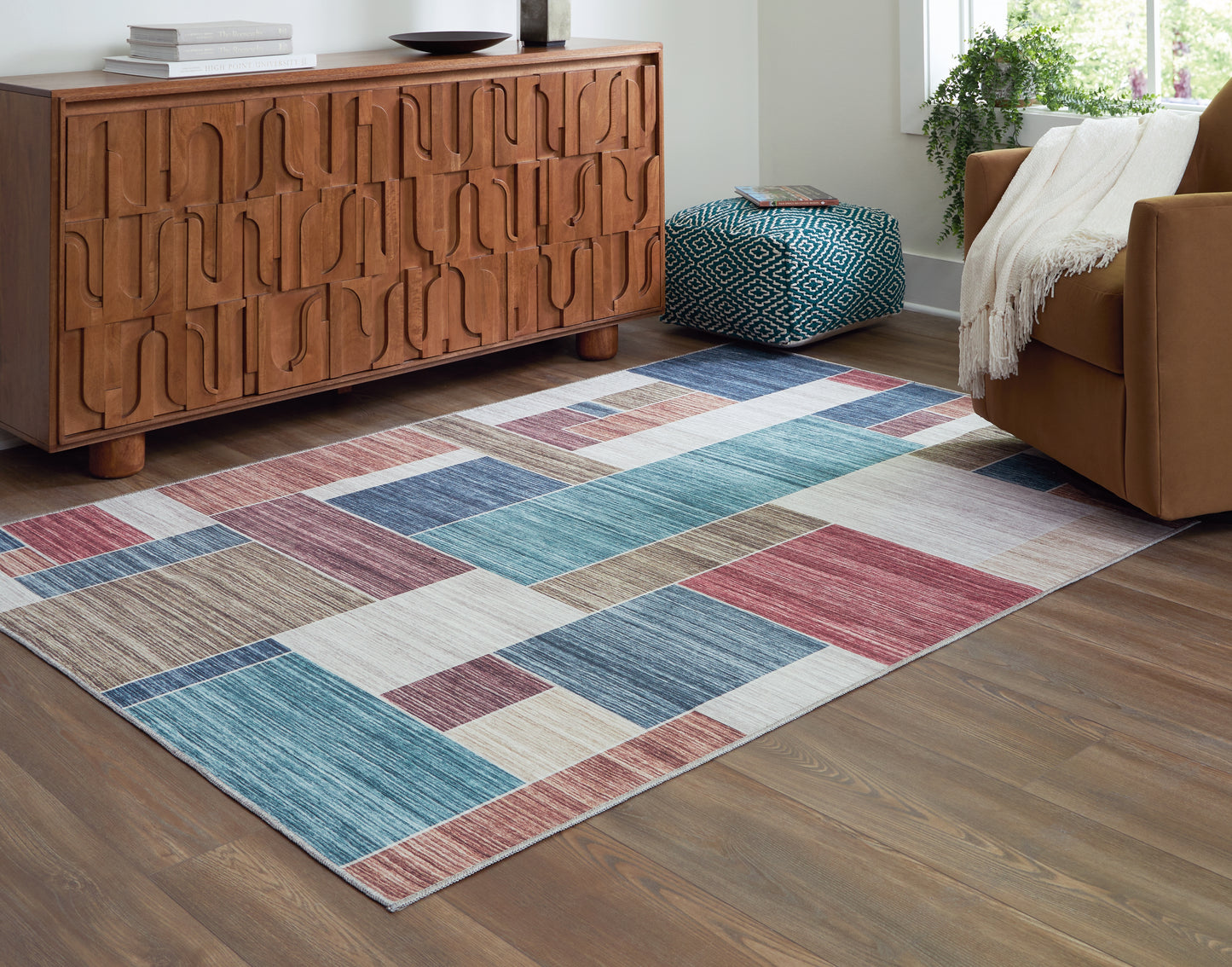 Auburndale Furniture Outlet - Ashley Furniture - Numore Rug - 8' x 9'11" Washable Rug / Multi - R406661
