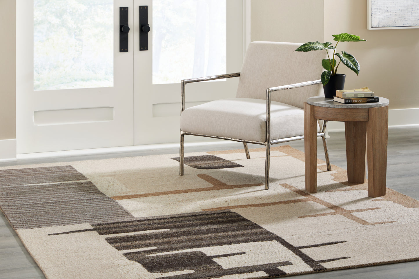 Auburndale Furniture Outlet - Ashley Furniture - Kencher Rug - 8' x 10' Rug / Beige/Brown - R406821