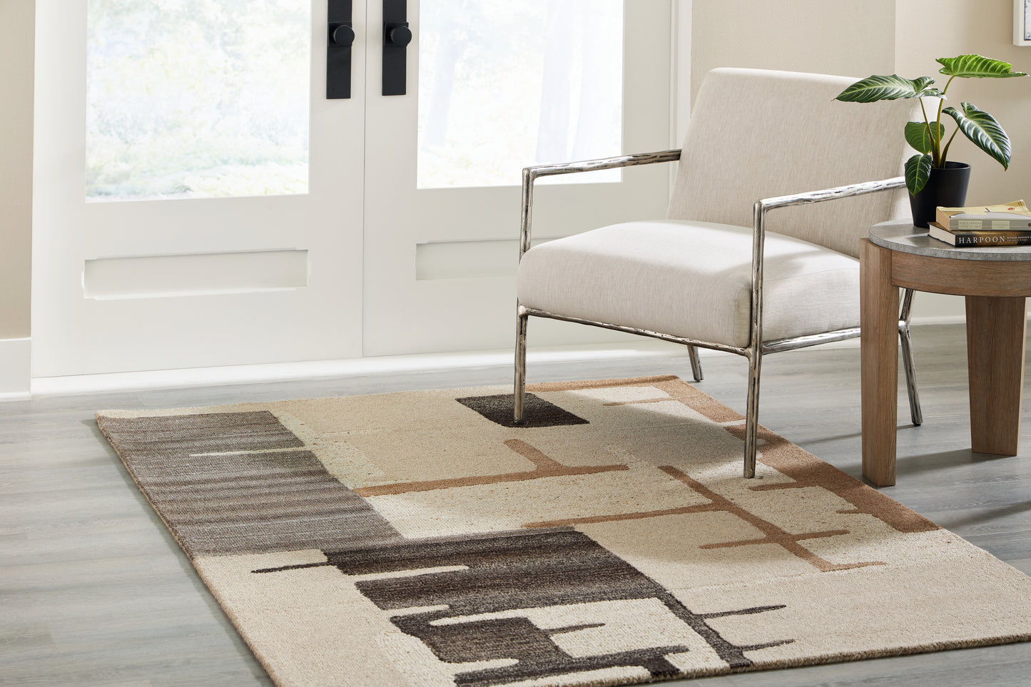 Auburndale Furniture Outlet - Ashley Furniture - Kencher Rug - 8' x 10' Rug / Beige/Brown - R406821