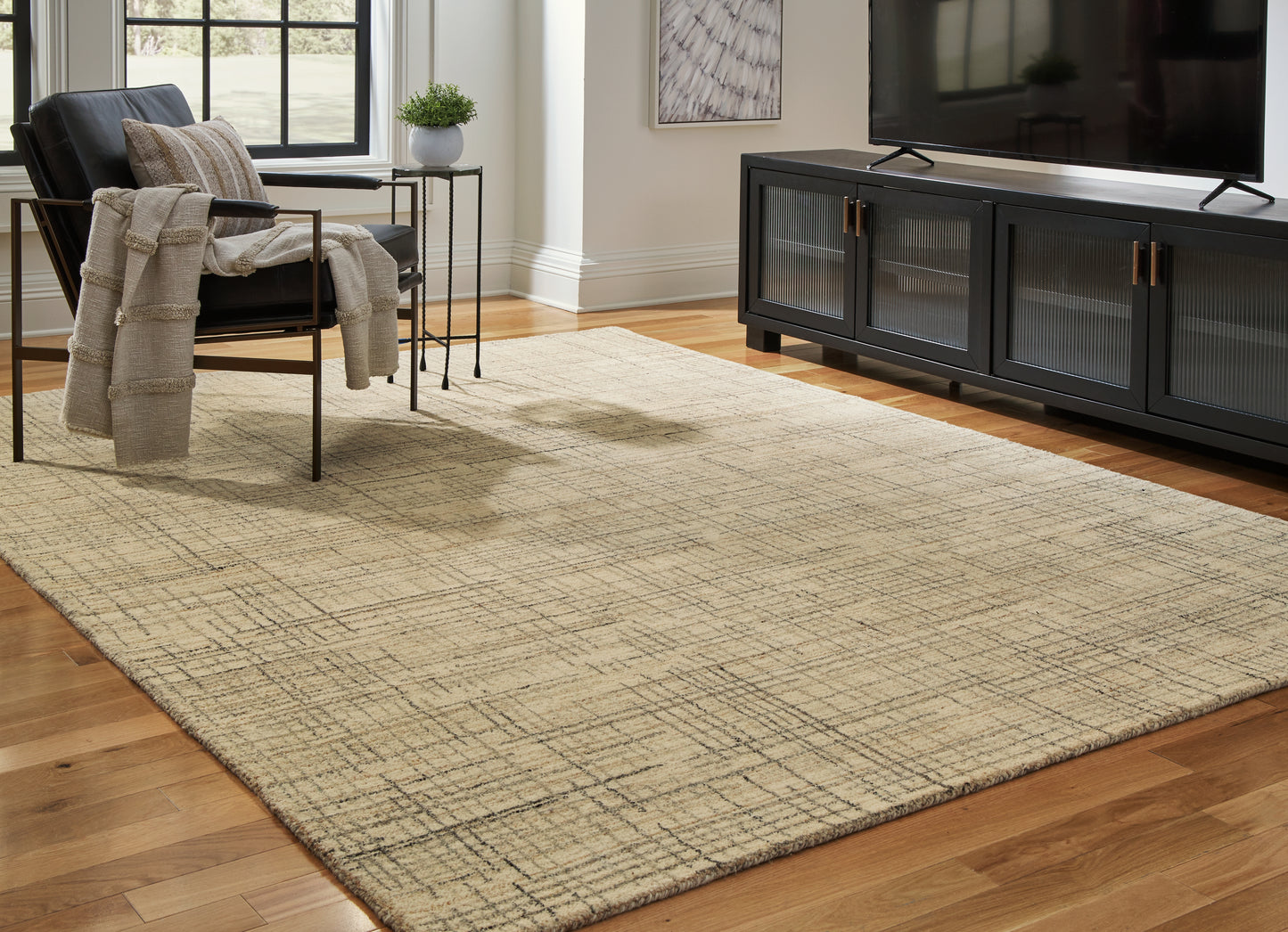 Auburndale Furniture Outlet - Ashley Furniture - Janston Rug - 8' x 10' Rug / Ivory/Gray/Tan - R406861