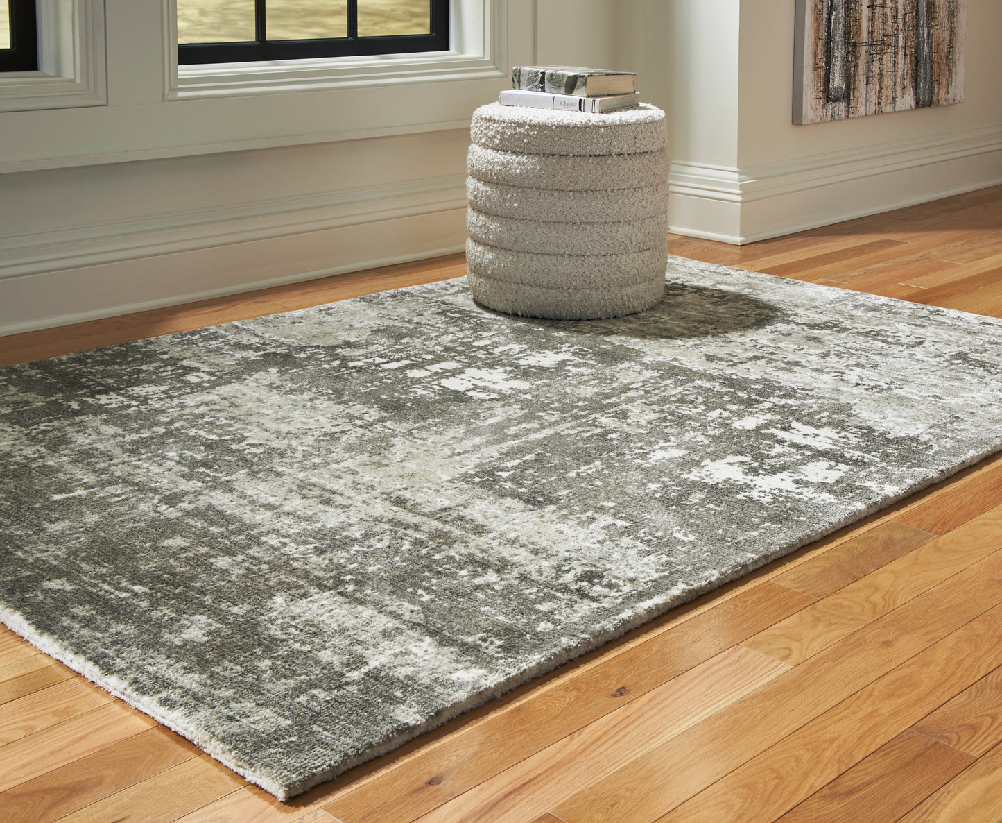 Auburndale Furniture Outlet - Ashley Furniture - Valmontic Rug - 5' x 7' Rug / Gray - R406922