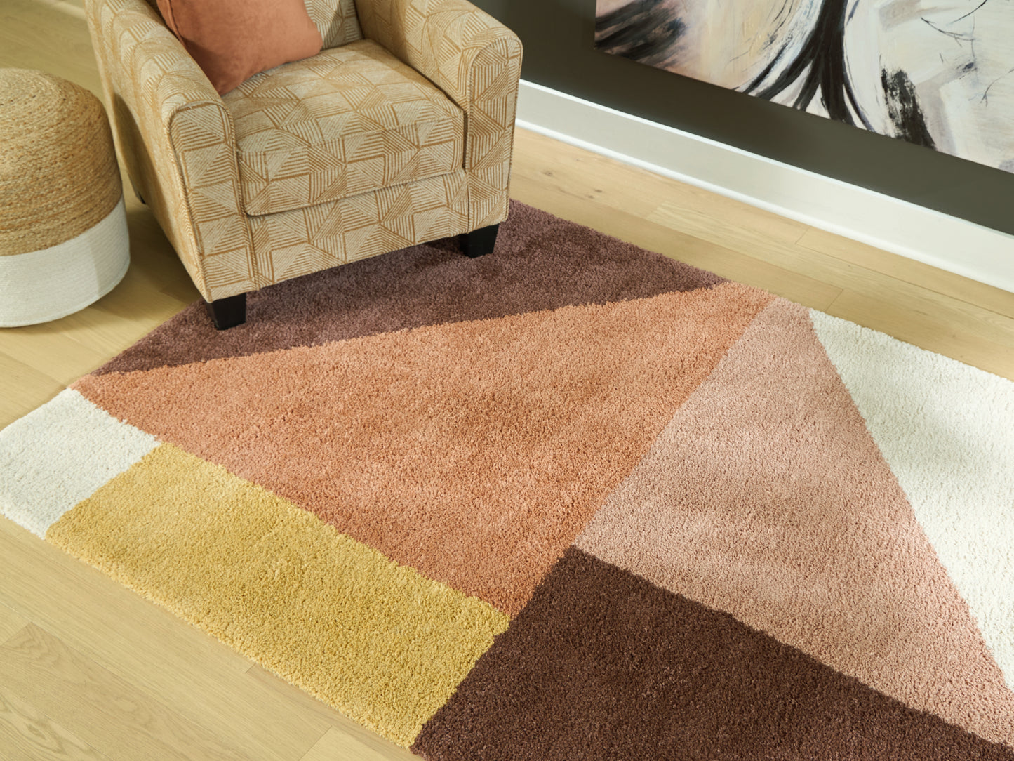 Auburndale Furniture Outlet - Ashley Furniture - Gailmore Rug - 8' x 10' Rug / Cream/Pink/Ocher - R407171