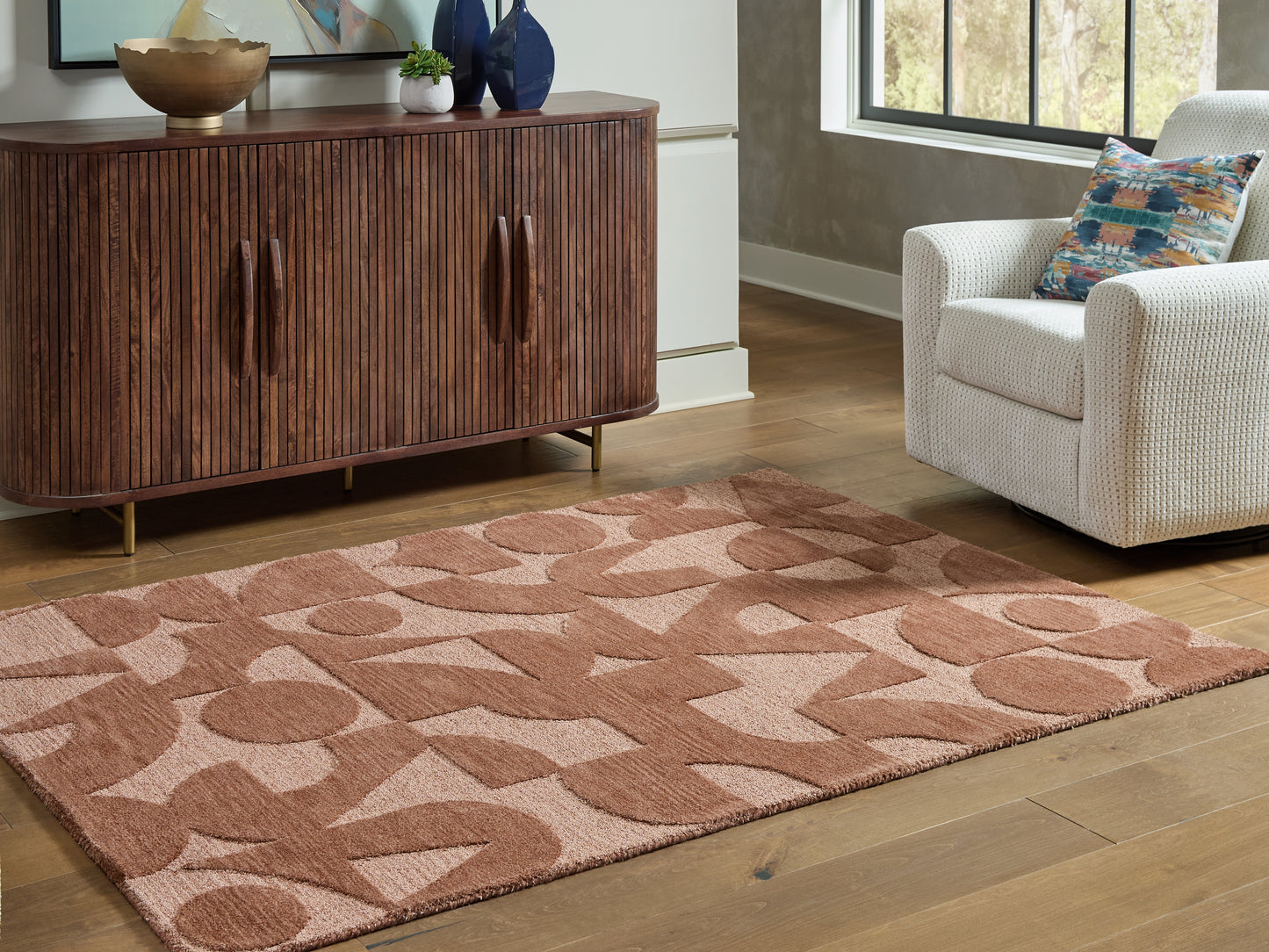 Auburndale Furniture Outlet - Ashley Furniture - Perrenton Rug - 8' x 10' Rug / Clay - R407201
