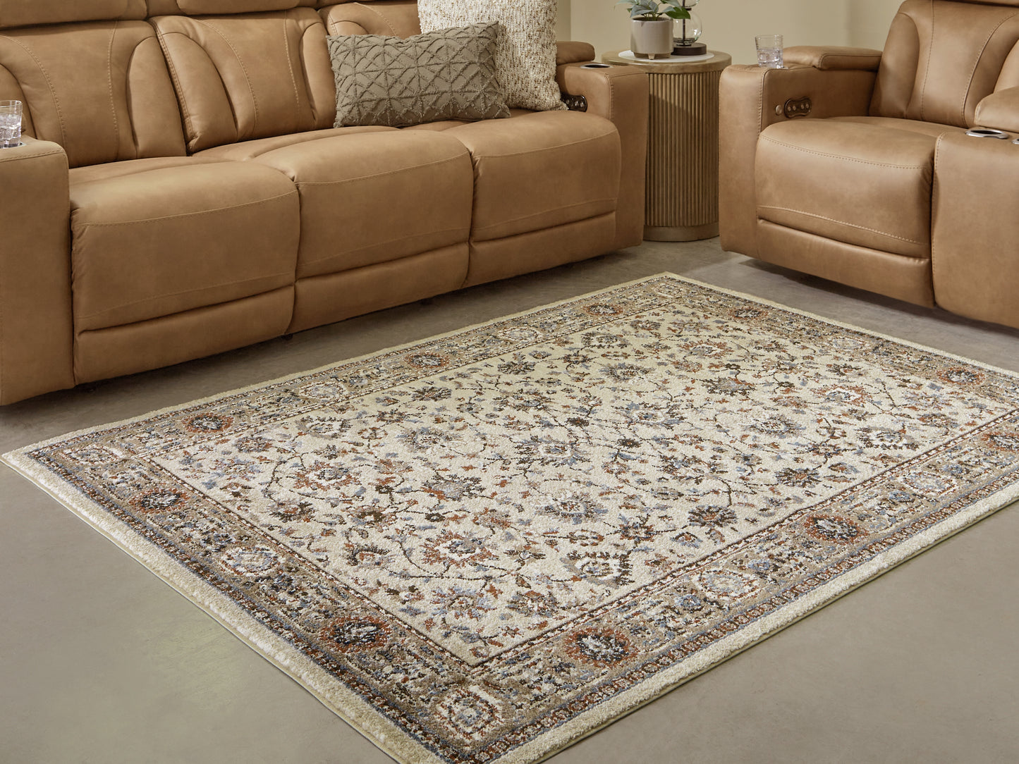 Auburndale Furniture Outlet - Ashley Furniture - Beritham Rug - Medium Rug / Blue/Brown/Beige - R407262