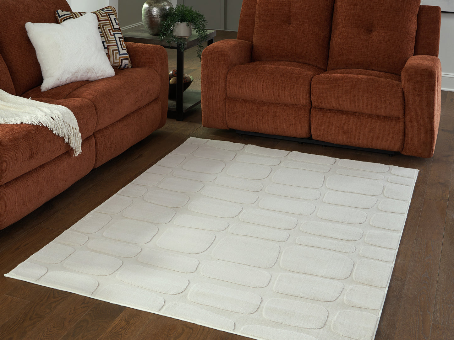 Auburndale Furniture Outlet - Ashley Furniture - Malvinsboro Rug - Washable 5' x 7' Area Rug / Sandstone - R407442