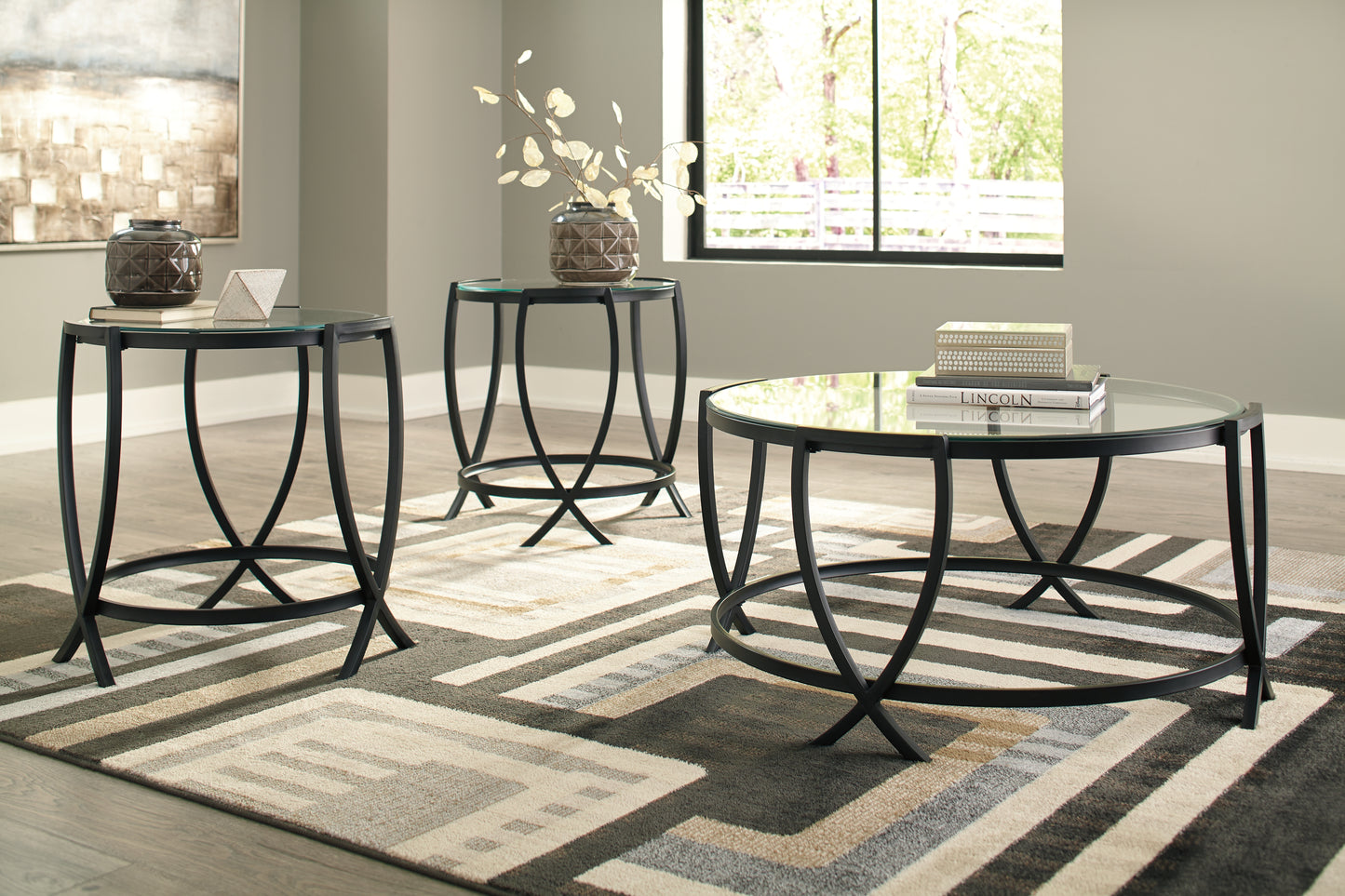 Auburndale Furniture Outlet - Ashley Furniture - Tarrin Table (Set of 3) - Occasional Table Set (3/CN) / Black - T115-13