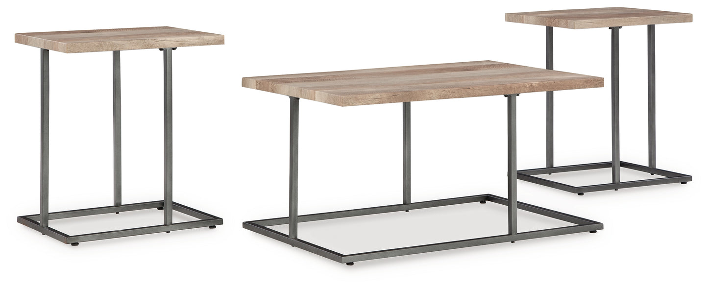 Auburndale Furniture Outlet - Ashley Furniture - Albreane Table (Set of 3) - Occasional Table Set (3/CN) / Grayish Brown/Black - T147-13