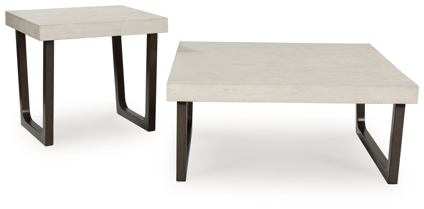 Auburndale Furniture Outlet - Ashley Furniture - Westenfort Table (Set of 2) - Occasional Table Set (Set of 2) / Espresso/Gray - T202-12