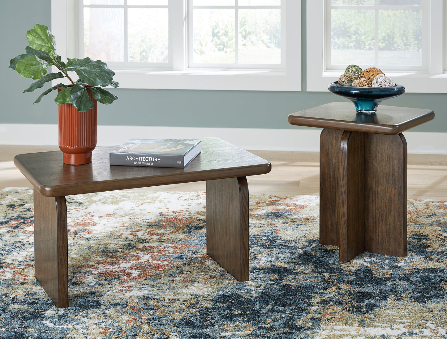 Auburndale Furniture Outlet - Ashley Furniture - Shawbeck Table (Set of 2) - Occasional Table Set (Set of 2) / Medium Brown - T315-12