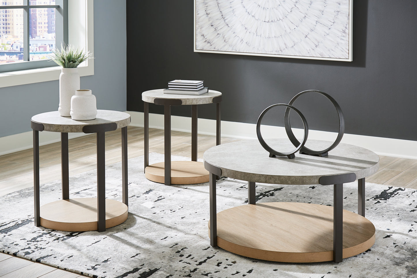 Auburndale Furniture Outlet - Ashley Furniture - Darthurst Table (Set of 3) - Occasional Table Set (3/CN) / Light Brown - T383-13