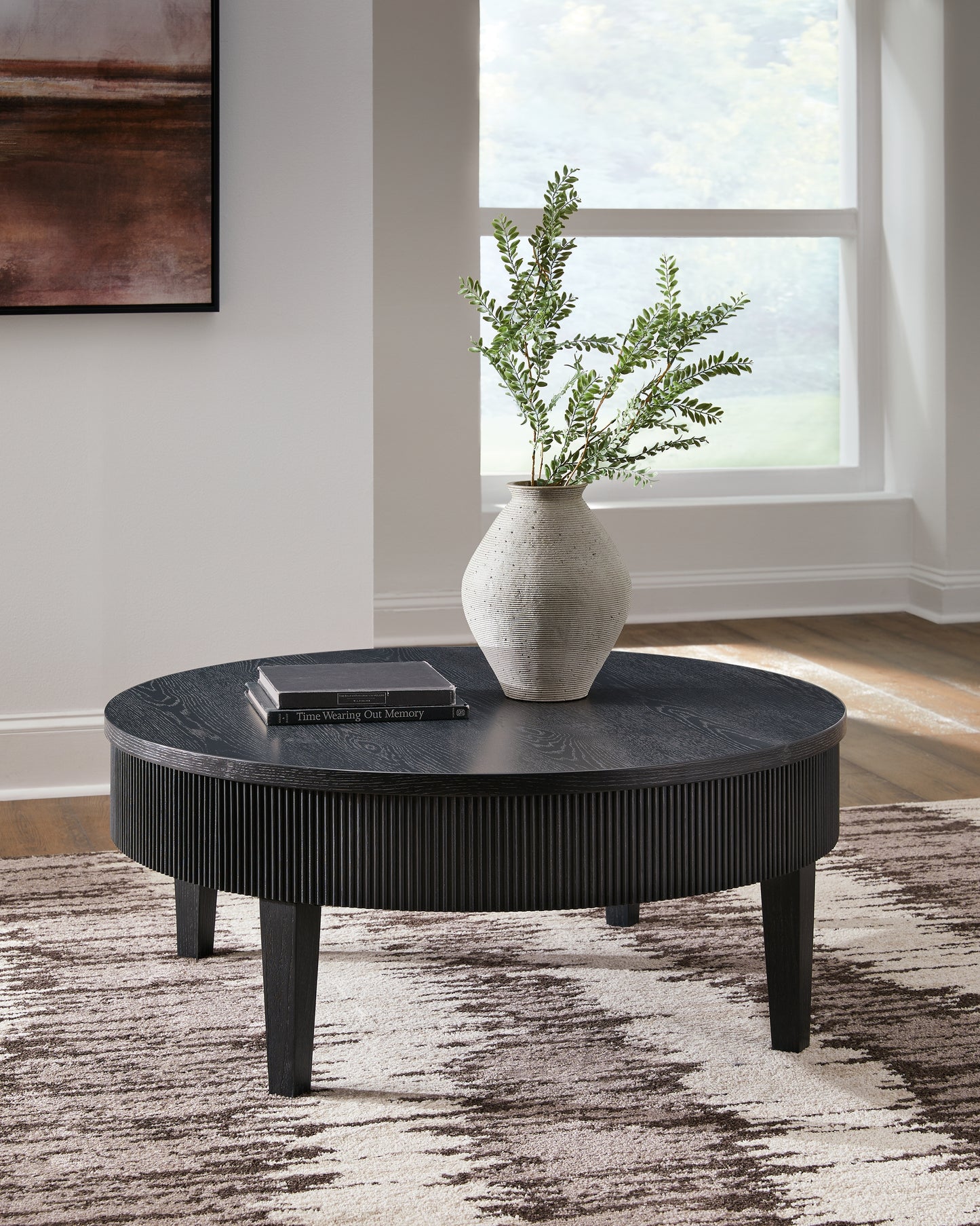 Auburndale Furniture Outlet - Ashley Furniture - Marstream Coffee Table - Round Cocktail Table / Black - T551-8