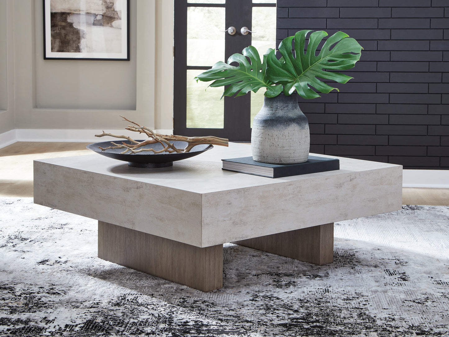 Auburndale Furniture Outlet - Ashley Furniture - Jorlaina Coffee Table - Square Cocktail Table / Light Grayish Brown - T622-8