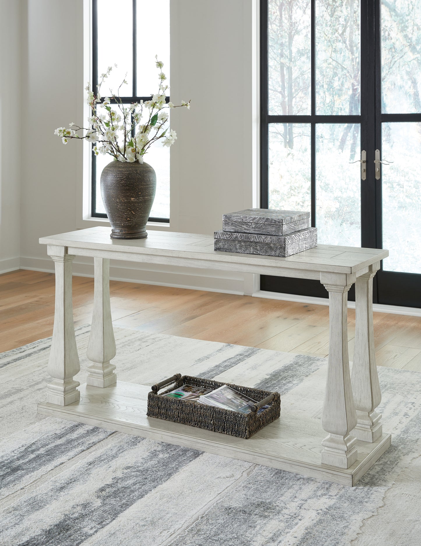 Auburndale Furniture Outlet - Ashley Furniture - Arlendyne Sofa Table - Sofa Table / Antique White - T747-4