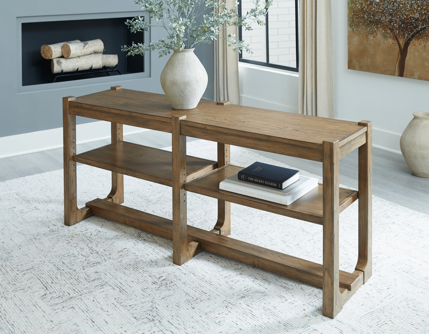 Auburndale Furniture Outlet - Ashley Furniture - Cabalynn Sofa Table - Sofa Table / Light Brown - T974-4
