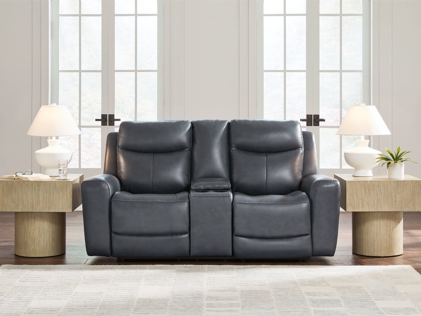 Auburndale Furniture Outlet - Ashley Furniture - Next Move Living Room - PWR REC Loveseat/CON/ADJ HDRST / Admiral - PCU1210018