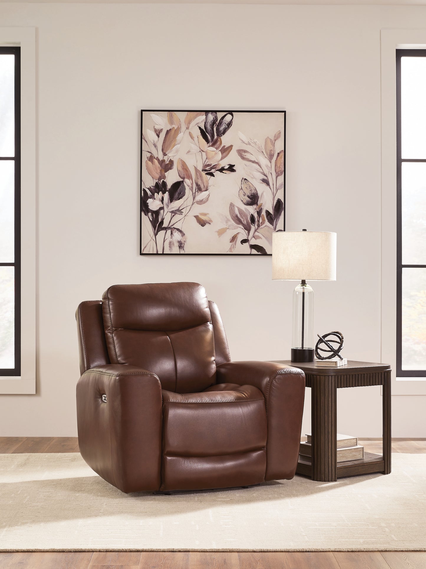 Auburndale Furniture Outlet - Ashley Furniture - Next Move Living Room - PWR Recliner/ADJ Headrest / Mahogany - PCU1210213