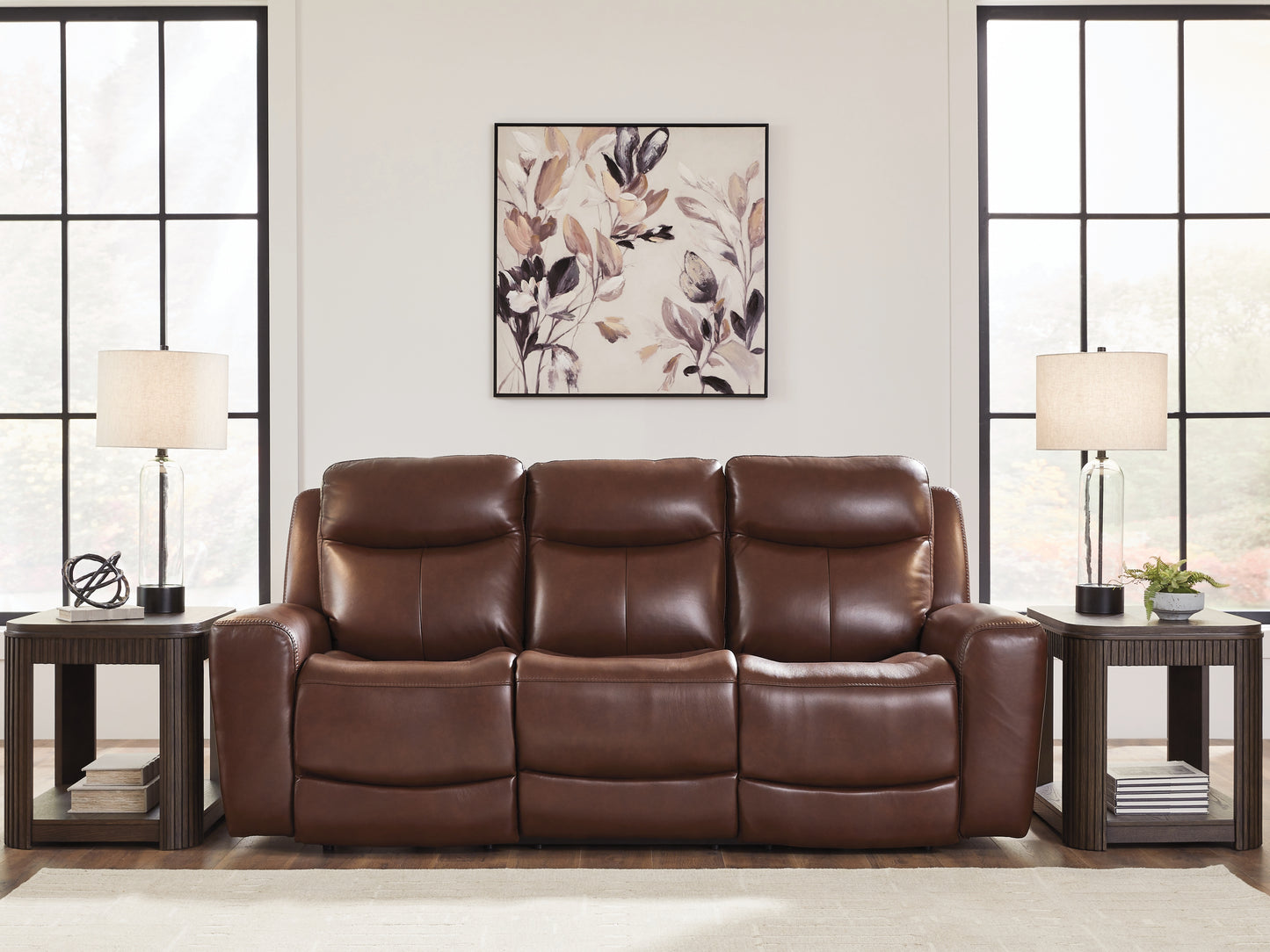 Auburndale Furniture Outlet - Ashley Furniture - Next Move Living Room - PWR REC Sofa with ADJ Headrest / Mahogany - PCU1210215