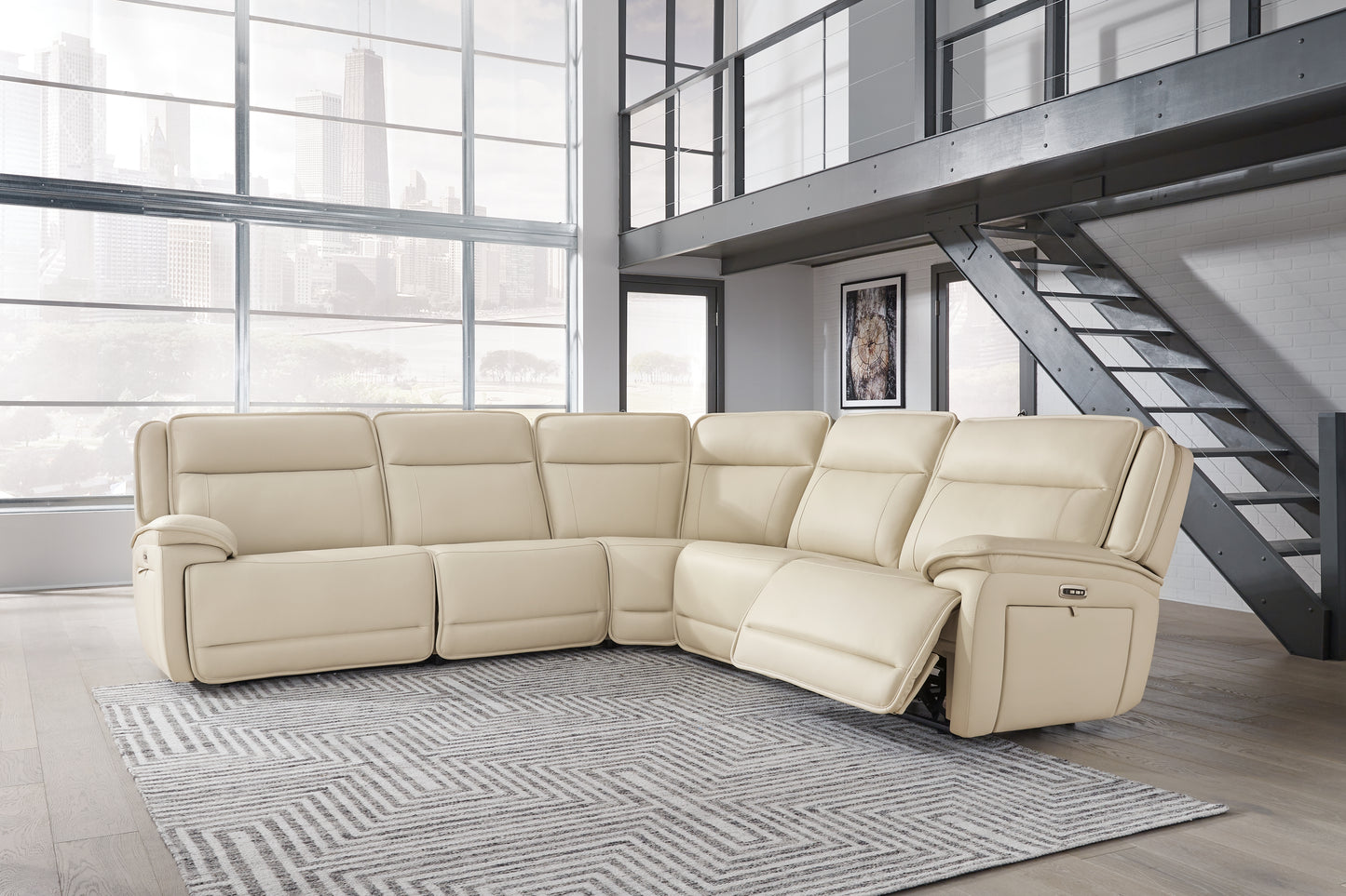 Auburndale Furniture Outlet - Ashley Furniture - Double Deal Sectional - 4-Piece Reclining Sectional / Almond - U13001S6