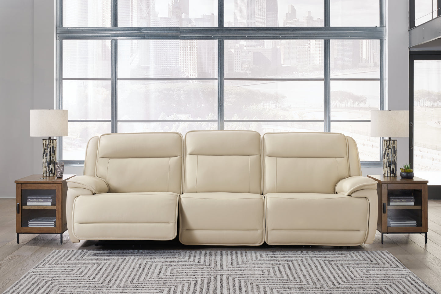 Auburndale Furniture Outlet - Ashley Furniture - Double Deal Sectional - 3-Piece Power Reclining Sofa Sectional / Almond - U13001S5