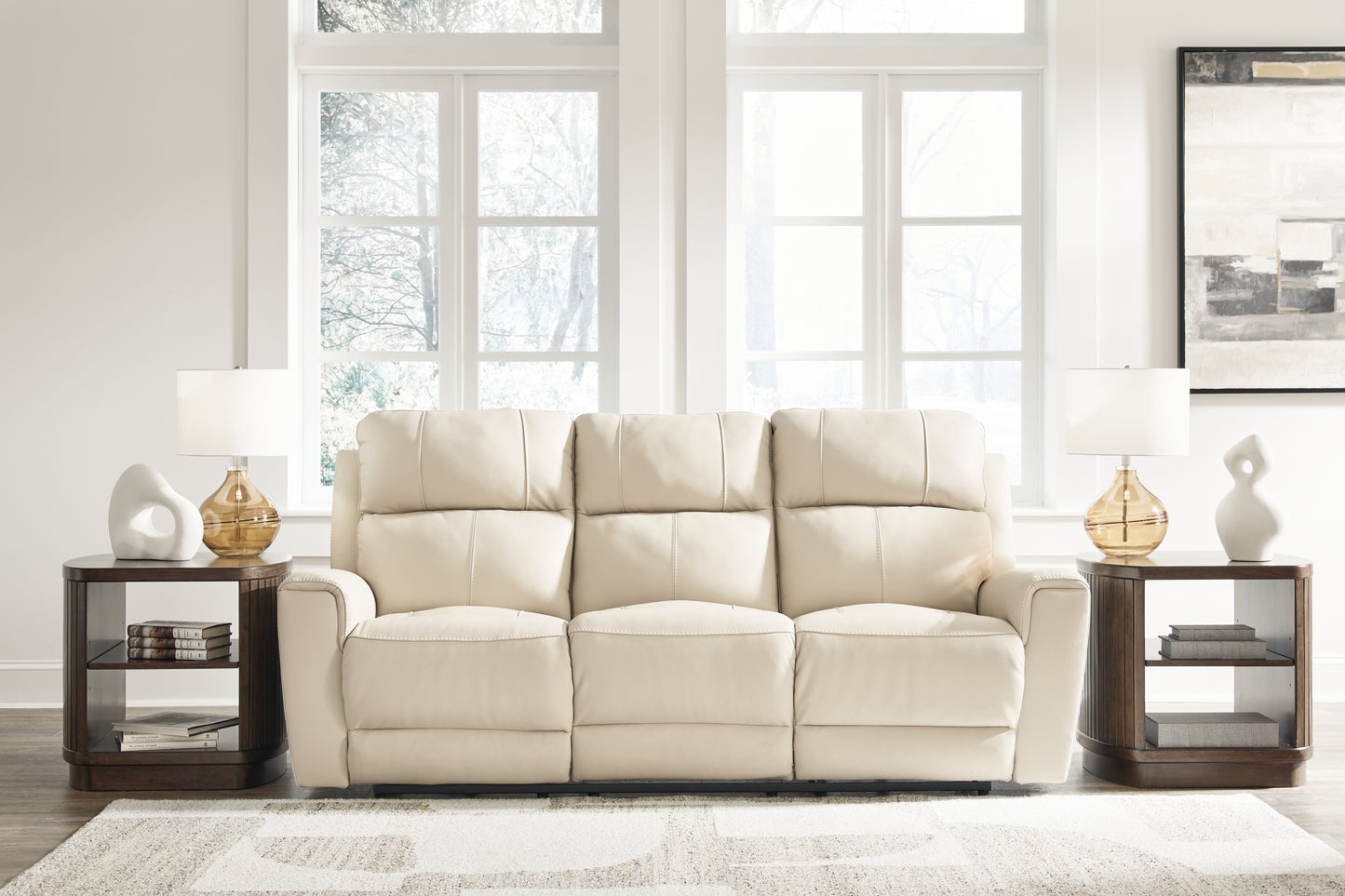 Auburndale Furniture Outlet - Ashley Furniture - Dahlmoore Living Room - Reclining Power Sofa / Almond - U1320087