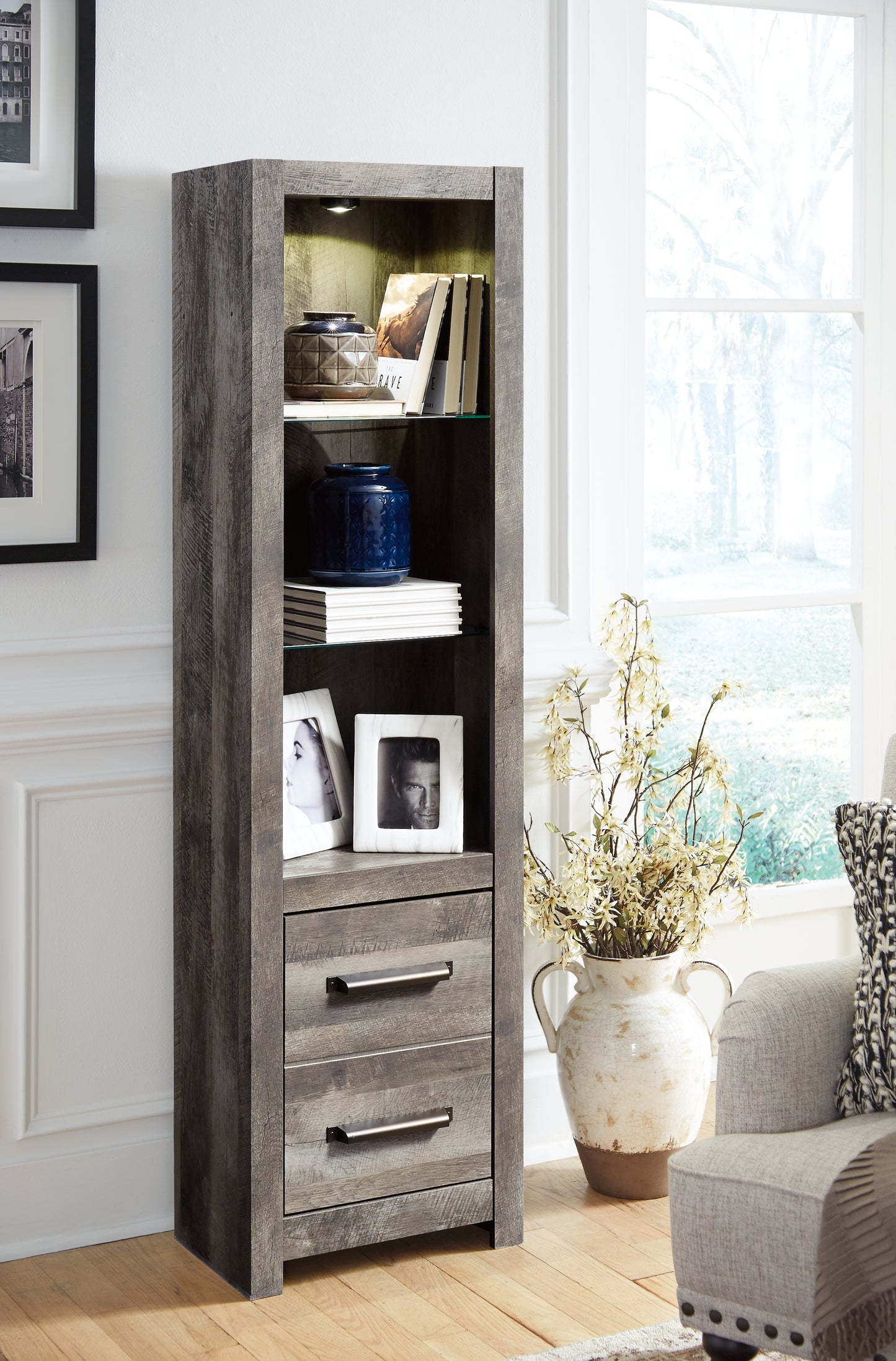 Auburndale Furniture Outlet - Ashley Furniture - Wynnlow Entertainment Center - Pier / Gray - W440-24