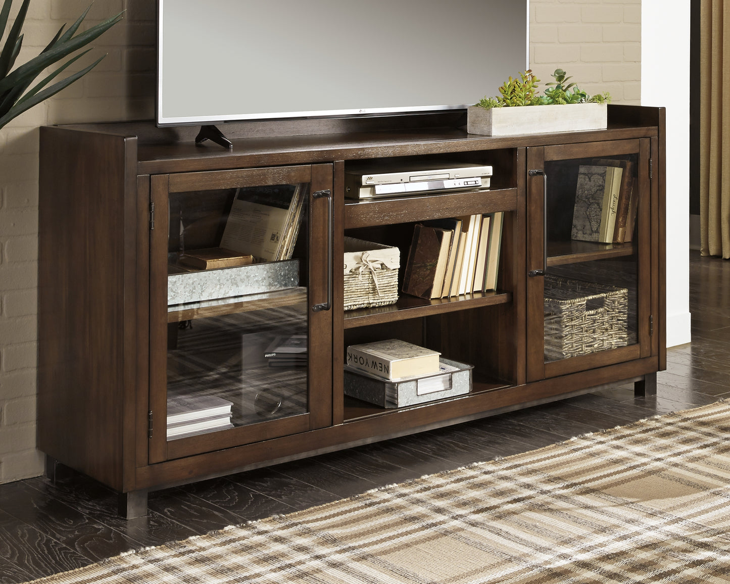 Auburndale Furniture Outlet - Ashley Furniture - Starmore 70" TV Stand - 70" / Brown - W633-68