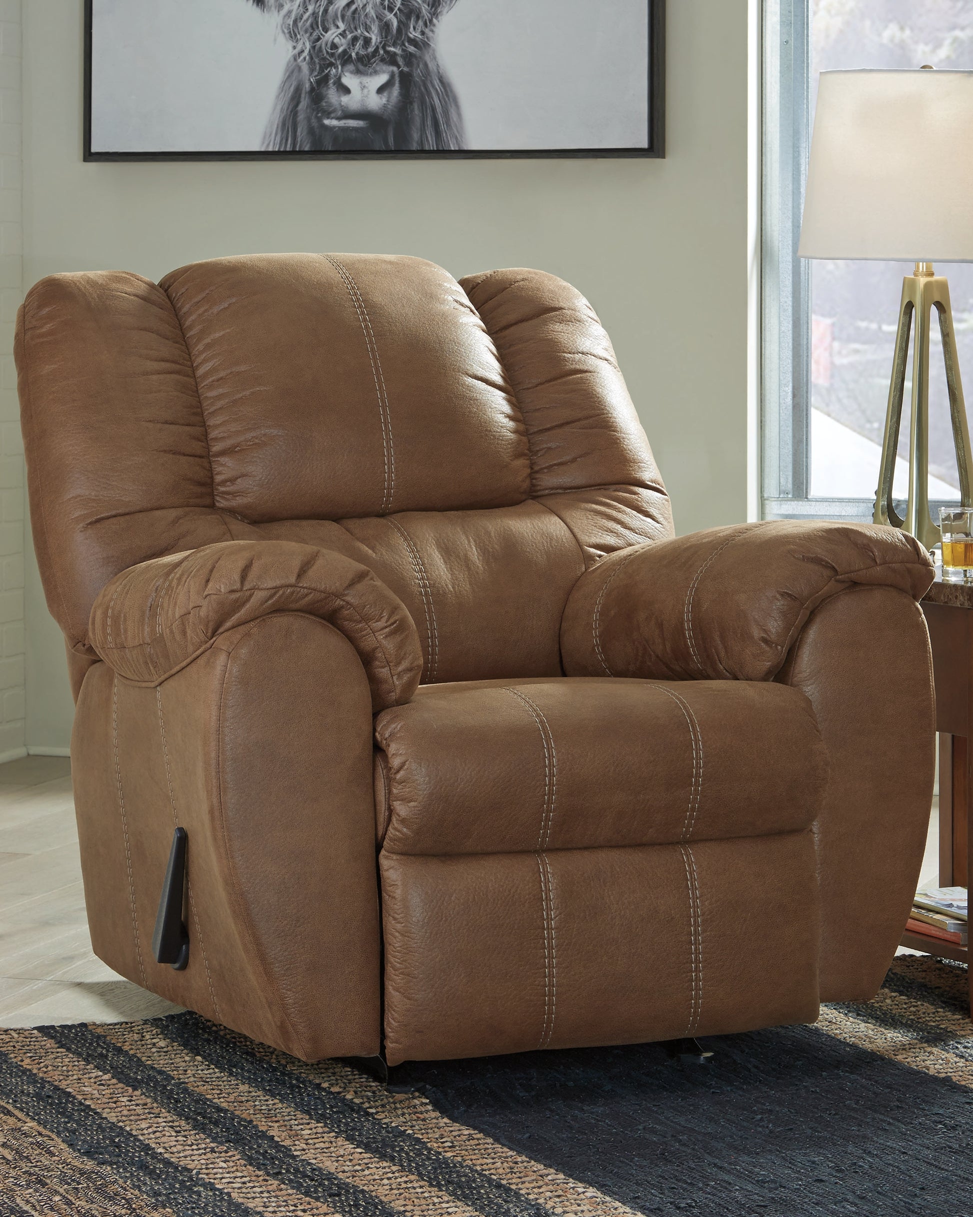 Auburndale Furniture Outlet - Ashley Furniture - McGann Living Room - Rocker Recliner / Walnut - 1030125