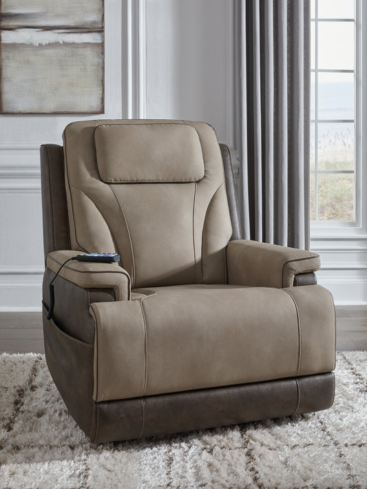 Auburndale Furniture Outlet - Ashley Furniture - 4Z-Peaceful Pause Living Room - Power Lift Recliner / Slate - PC1210412