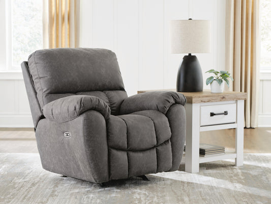 Auburndale Furniture Outlet - Ashley Furniture - Bakerstein Living Room - PWR Rocker REC/ADJ Headrest - PC1250398