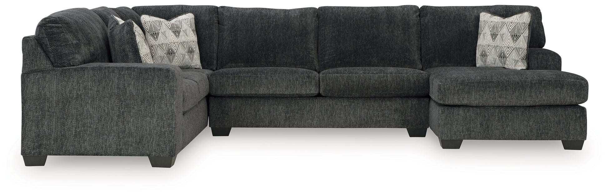 Auburndale Furniture Outlet - Ashley Furniture - Hollyview Sectional - LAF 3-Piece Sectional with Chaise / Shadow - 15205S1
