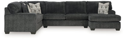 Auburndale Furniture Outlet - Ashley Furniture - Hollyview Sectional - LAF 3-Piece Sectional with Chaise / Shadow - 15205S1