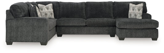 Auburndale Furniture Outlet - Ashley Furniture - Hollyview Sectional - LAF 3-Piece Sectional with Chaise / Shadow - 15205S1