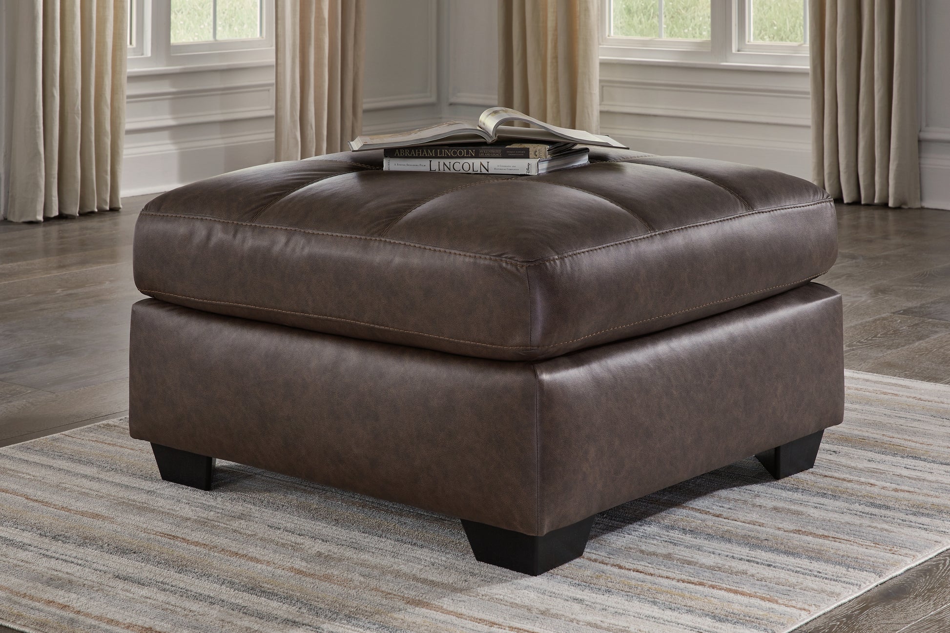 Auburndale Furniture Outlet - Ashley Furniture - Barlin Mills Living Room - Oversized Accent Ottoman / Umber - 1700308