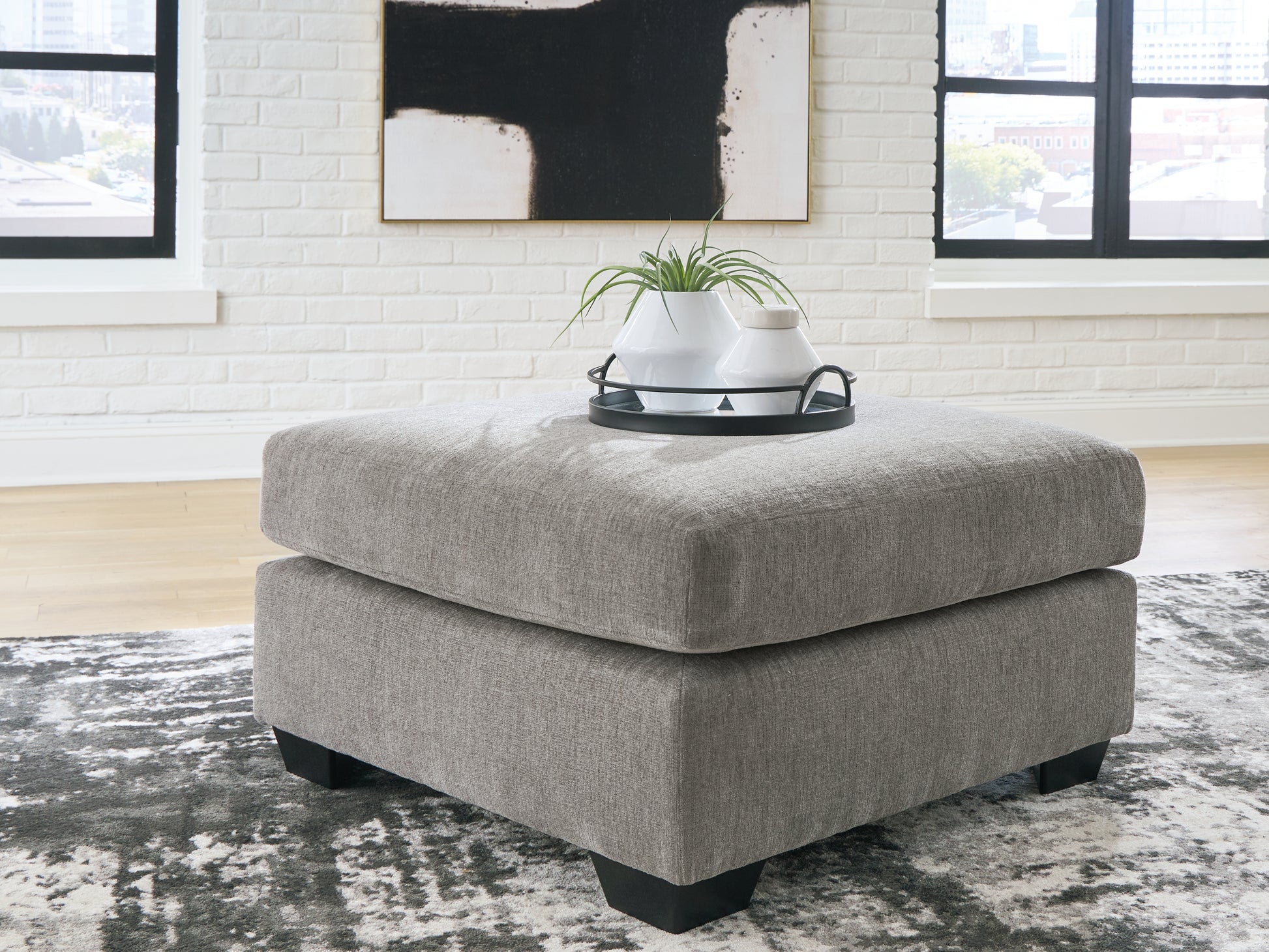 Auburndale Furniture Outlet - Ashley Furniture - Lanelly Living Room - Oversized Accent Ottoman / Alloy - 1750408