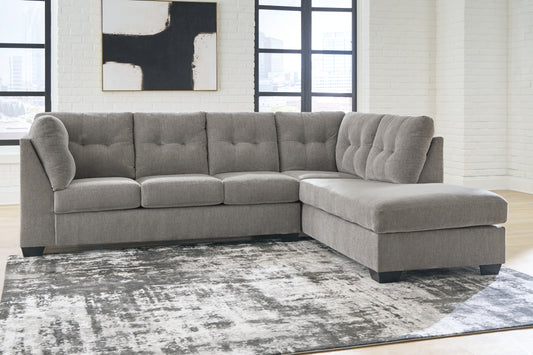 Auburndale Furniture Outlet - Ashley Furniture - Lanelly Sectional - LAF 2-Piece Sectional with Chaise / Alloy - 17504S1