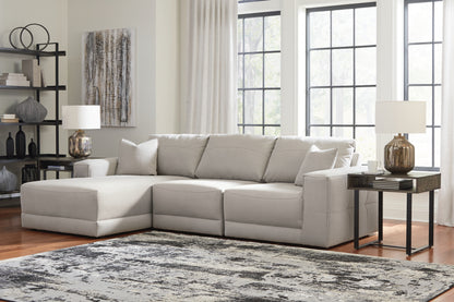 Auburndale Furniture Outlet - Ashley Furniture - Next-Gen Gaucho Sectional - RAF 3-Piece Sectional Sofa with Chaise / Gray - 18304S1