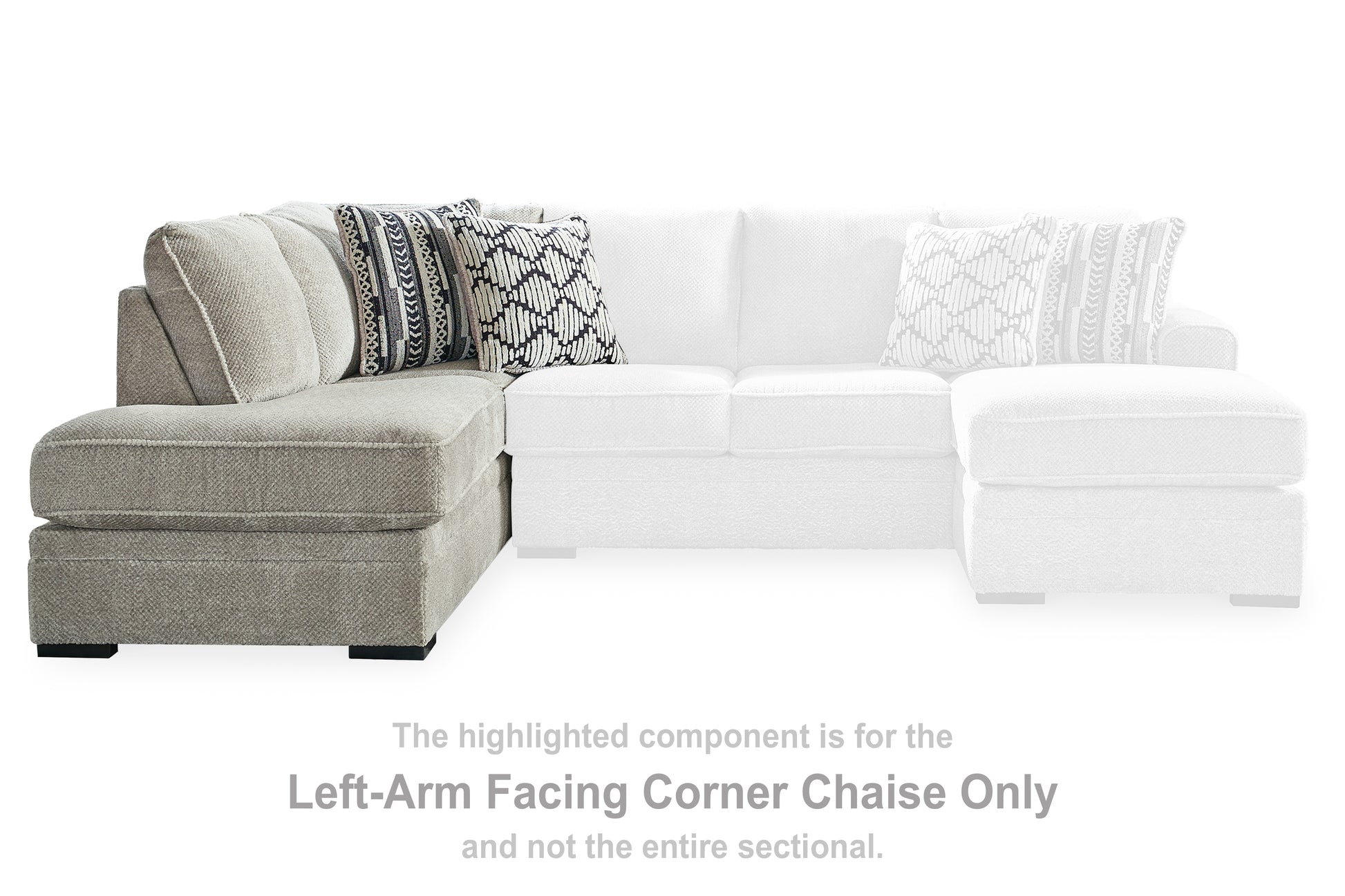 Auburndale Furniture Outlet - Ashley Furniture - Calnita Sectional - LAF Corner Chaise / Sisal - 2050216
