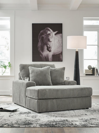 Auburndale Furniture Outlet - Ashley Furniture - Lindyn Living Room - Chaise / Fog - 2110515