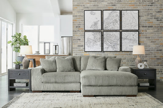 Auburndale Furniture Outlet - Ashley Furniture - Lindyn Sectional - RAF 6-Piece Sectional / Ivory - 21104S20