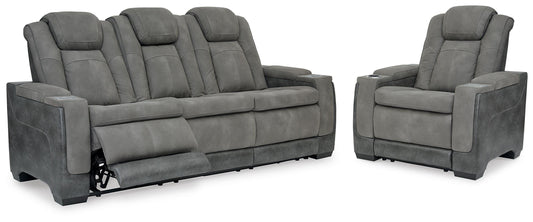 Auburndale Furniture Outlet - Ashley Furniture - Next-Gen Durapella Power Reclining Sofa and Power Recliner - Power Reclining Sofa and Power Recliner - 22004U3