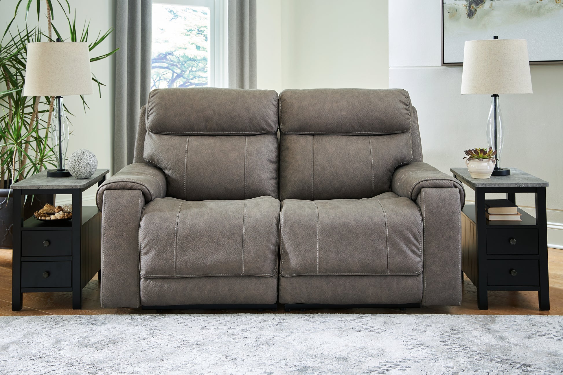 Auburndale Furniture Outlet - Ashley Furniture - Starbot Sectional - 3-Piece Power Reclining Sectional Sofa / Fossil - 23501S3