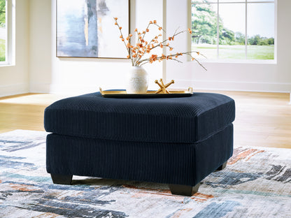 Auburndale Furniture Outlet - Ashley Furniture - SimpleJoy Living Room - Oversized Accent Ottoman / Navy - 2420508