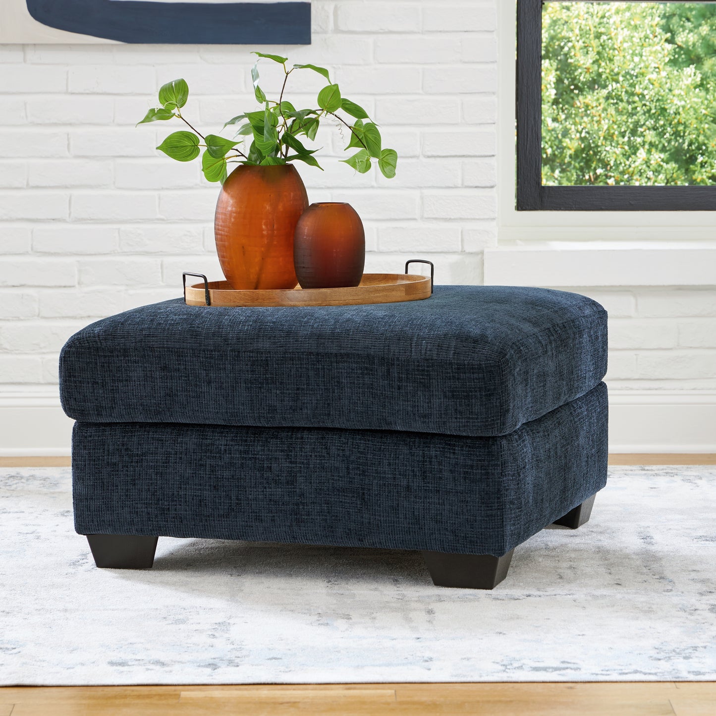 Auburndale Furniture Outlet - Ashley Furniture - Aviemore Living Room - Oversized Accent Ottoman / Ink - 2430308