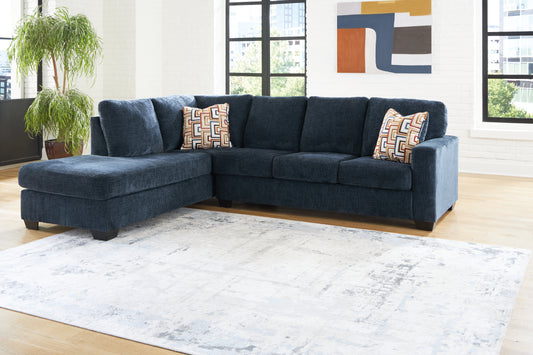 Auburndale Furniture Outlet - Ashley Furniture - Aviemore Sectional - RAF 2-Piece Sectional with Chaise / Ink - 24303S1